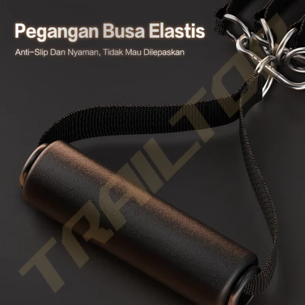 TrailTop Resistance Bands 11 in 1 Set Tali Pembantu Fitness Alat fitness Gym Power - Image 5