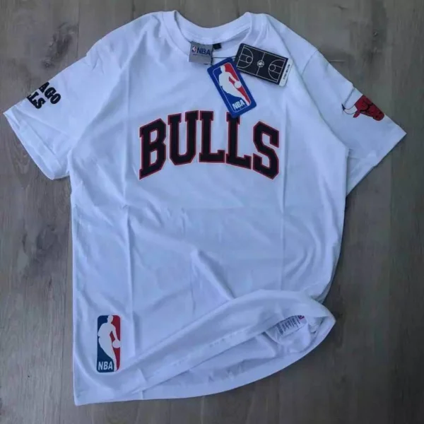 Kaos Pria Chicago Bulls T-shirt Baju Kaos Distro Lengan Pendek Atasan Pria Wanita - Image 5