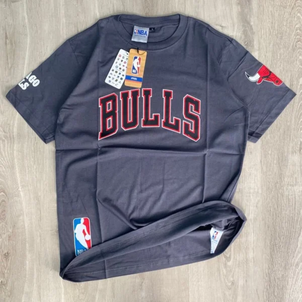 Kaos Pria Chicago Bulls T-shirt Baju Kaos Distro Lengan Pendek Atasan Pria Wanita - Image 4