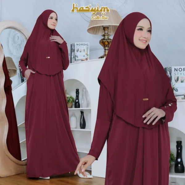 Keiyra Abaya Jersy Set Hijab Material Jersy abaya set Basic,gamis plain umrah daily jersey korea - Image 6