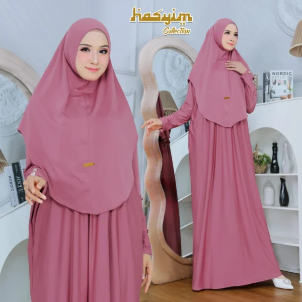 Keiyra Abaya Jersy Set Hijab Material Jersy abaya set Basic,gamis plain umrah daily jersey korea - Image 4