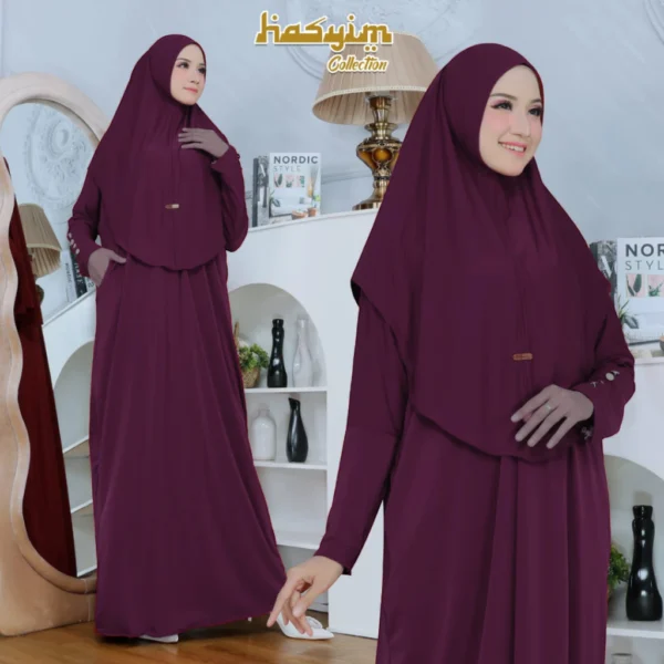 Keiyra Abaya Jersy Set Hijab Material Jersy abaya set Basic,gamis plain umrah daily jersey korea - Image 3