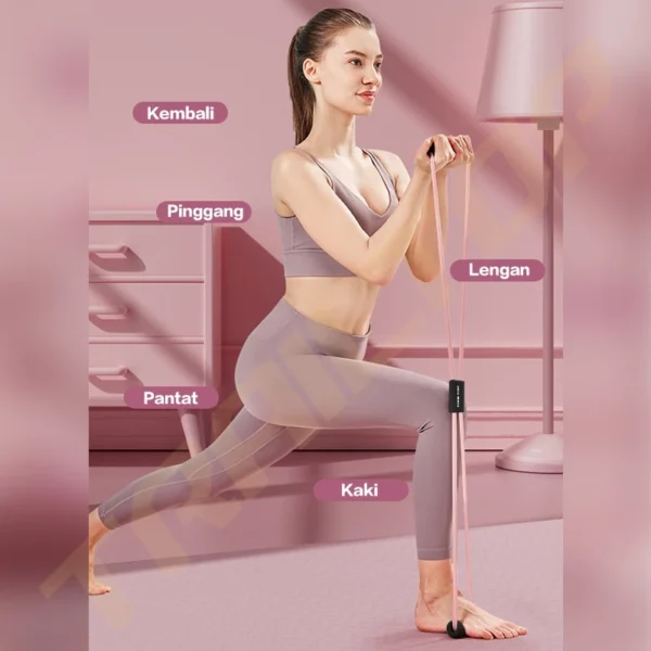 Trailtop Tali Stretching Karet Gym Alat Olahraga Di Yoga Resistance Band Alat Gym Di Rumah - Image 3