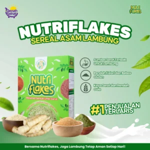 Nutriflakes Sereal Umbi Garut Ampuh Mengatasi Asam Lambung Maag dan Gerd 1 Box