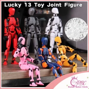 【Penjual Lokal】Figur Aksi Lucky 13 Model Cetak 3D Sendi Bergerak Figur Aksi Dummy 13 Model Mecha Diecast Mainan Anak-anak