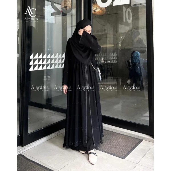 Alaydrus Collection Abaya Hitam Turkey Gamis Muslimah Jubah Umroh Dubai Turkey 857 - Image 7