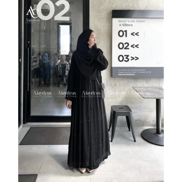 Alaydrus Collection Abaya Hitam Turkey Gamis Muslimah Jubah Umroh Dubai Turkey 857 - Image 8