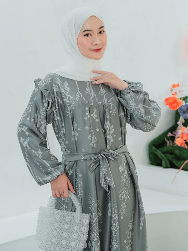 Gamis Dress Muslim Wanita Terbaru Busui Jumbo Size S - 3XL SHIRINZEIN Thalia - Image 4