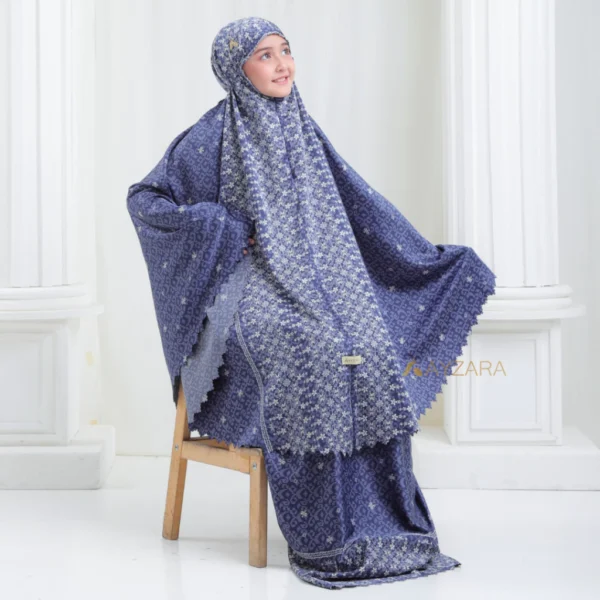 AYZARA - Mukena Anak Silk Motif Mewah Aleeya Series - Image 2