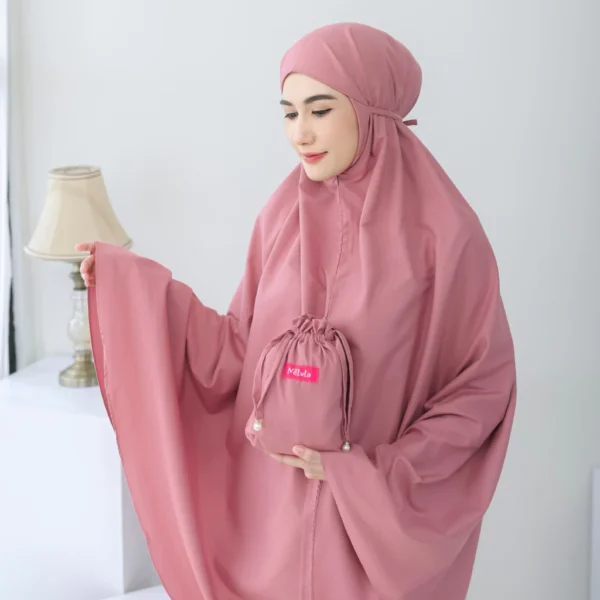 Nelula - Mukena Dewasa Traveling 2in1 Katun Premium Mini Pouch - Image 7