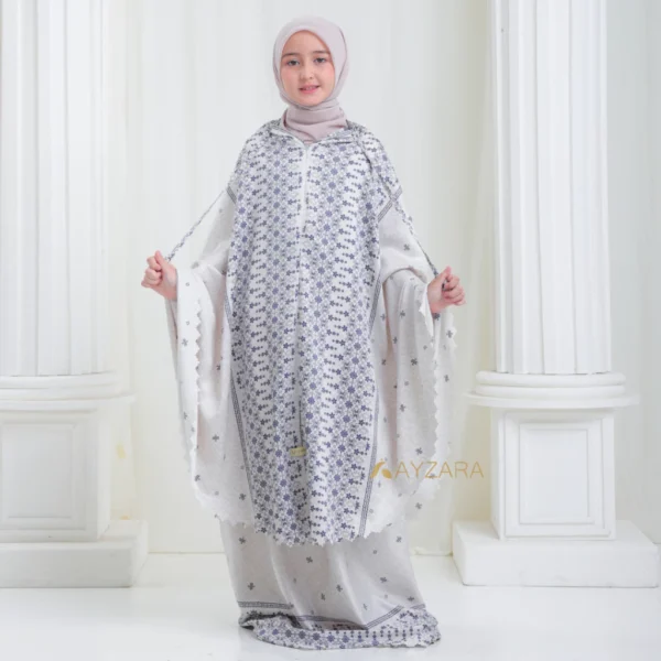 AYZARA - Mukena Anak Silk Motif Mewah Aleeya Series - Image 3