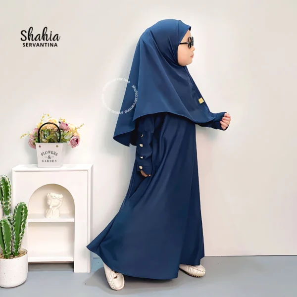 Shahia Servantina - Kyara Gamis Abaya Anak Perempuan Set Jilbab - Image 6