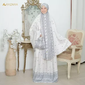 AYZARA – Mukena Dewasa Silk Motif Mewah Aleeya Series