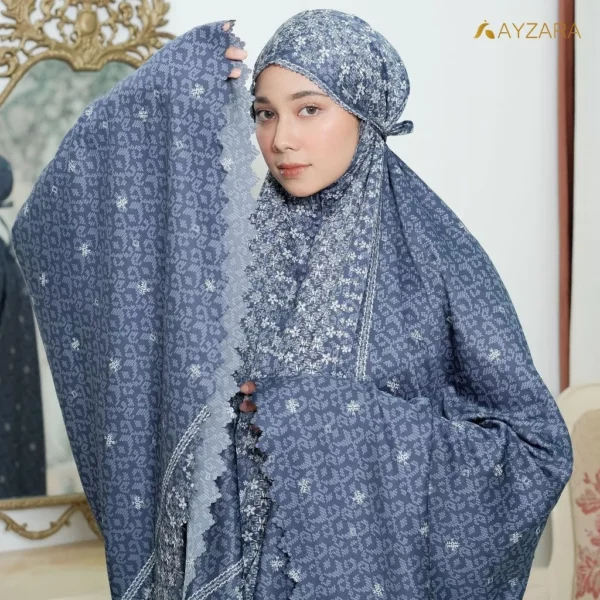 AYZARA - Mukena Dewasa Silk Motif Mewah Aleeya Series - Image 6