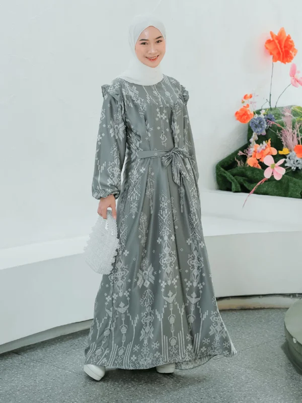 Gamis Dress Muslim Wanita Terbaru Busui Jumbo Size S - 3XL SHIRINZEIN Thalia - Image 7