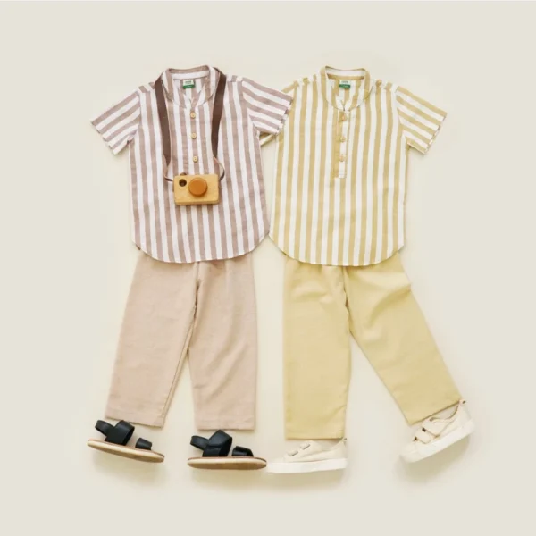 Minicottons Setelan Koko Salur Striped Anak Set 1-12 thn / Kurta Set / Koko Set - Image 5