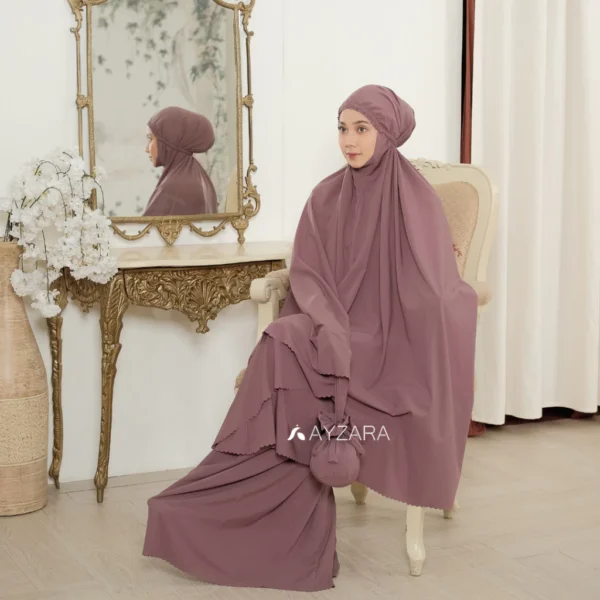AYZARA - Mukena Dewasa Lite Polos Ataya Series - Image 5