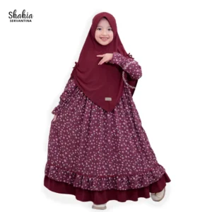 Shahia Servantina – Alinka Set Dress Gamis Crincle Anak Perempuan