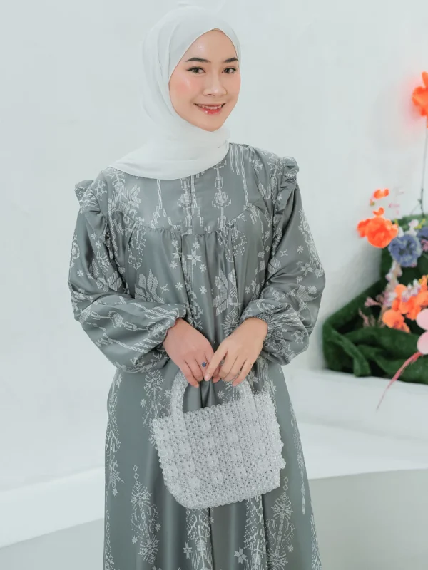 Gamis Dress Muslim Wanita Terbaru Busui Jumbo Size S - 3XL SHIRINZEIN Thalia - Image 9