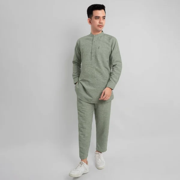 KATSAE - HAZMY Baju Koko Pria Dewasa Kemeja Koko Pria One SET Lengan Panjang Katun Zakat Premium - Image 7