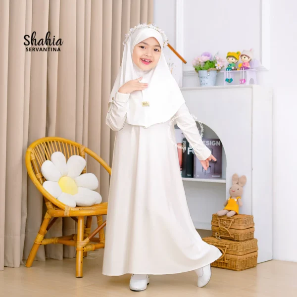 Shahia Servantina - Kyara Gamis Abaya Anak Perempuan Set Jilbab - Image 9