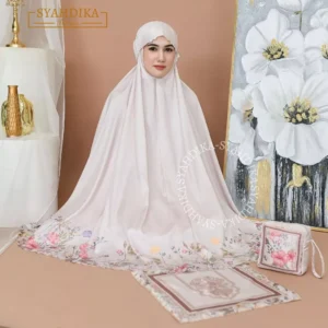 Syahdika – Mukena Dewasa Silk Premium 2in1 Balqis Series Free Sejadah