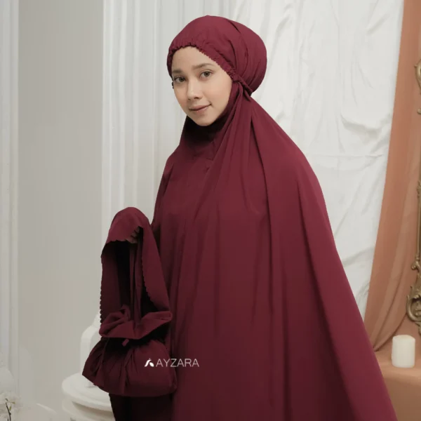 AYZARA - Mukena Dewasa Lite Polos Ataya Series - Image 6