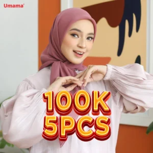 100k Get 5 Bella Square Umama Kerudung Polos Hijab Segi Empat (Warna Cantik)