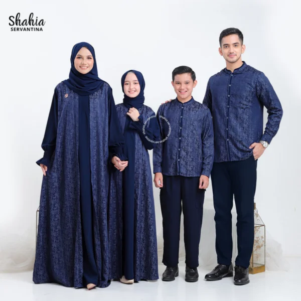 Shahia Servantina - Akasia Famset Sarimbit Lebaran Dress Koko Couple Ayah Ibu dan Anak - Image 4