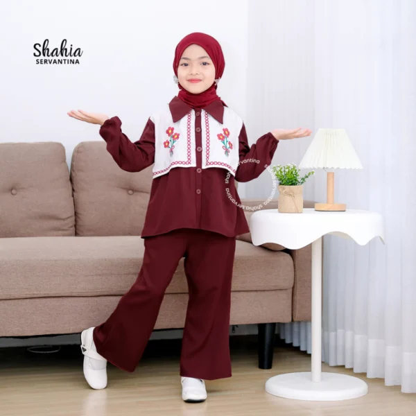 Shahia Servantina - Lalisa Oneset Setelan Celana Anak Perempuan - Image 7
