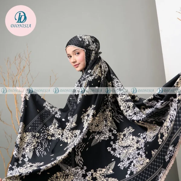 DIONISIA Mukena Dewasa Silky Jumbo Travel Mukenah Model 2 in 1 Naura - Image 5