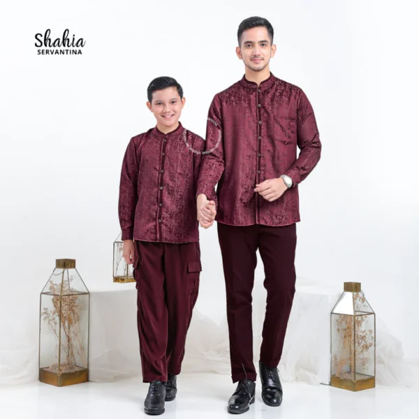 Shahia Servantina - Akasia Famset Sarimbit Lebaran Dress Koko Couple Ayah Ibu dan Anak - Image 8