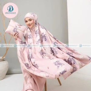 DIONISIA Mukena Dewasa Silky Jumbo Travel Mukenah Model 2 in 1 Naura