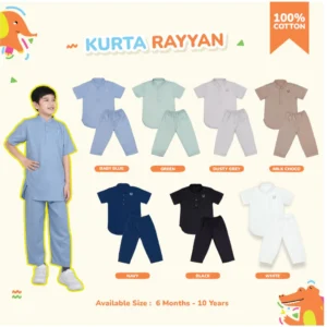 Little Me – Setelan koko Anak Laki Laki Kurta Rayyan usia 6 bulan – 10 tahun