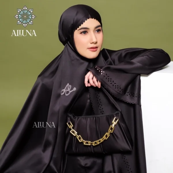 ALLUNA - Mukena Dewasa Silky Daily Lasercut 2in1 Chain Series Aleena - Image 2