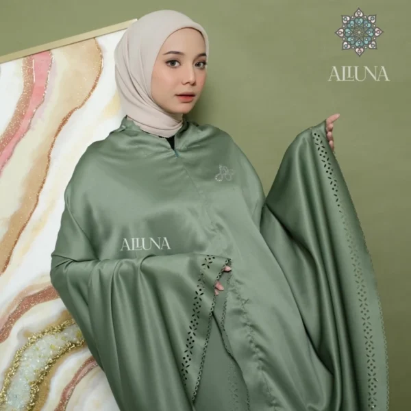 ALLUNA - Mukena Dewasa Silky Daily Lasercut 2in1 Chain Series Aleena - Image 4