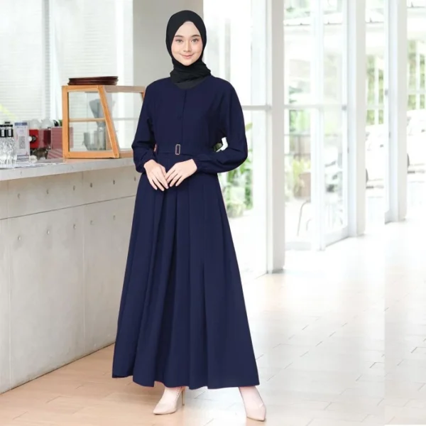 MSR62 CLOTHING - Gamis Monna Dress Sandira Belt Busui Friendly Syar'i Muslimah - Image 2