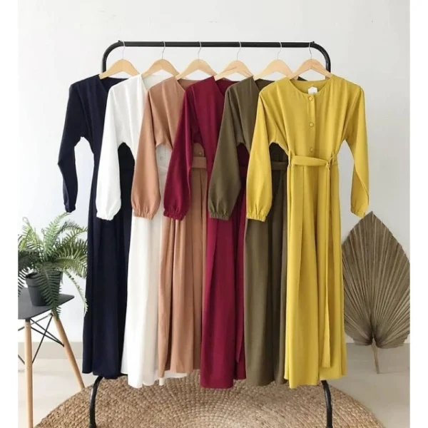 MSR62 CLOTHING - Gamis Monna Dress Sandira Belt Busui Friendly Syar'i Muslimah - Image 5