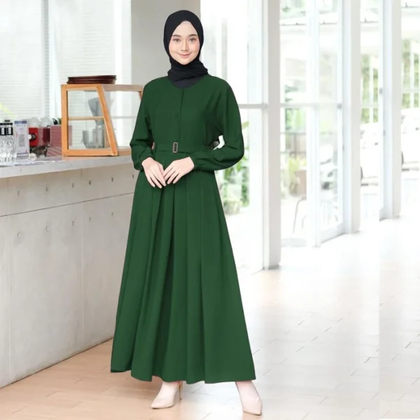 MSR62 CLOTHING - Gamis Monna Dress Sandira Belt Busui Friendly Syar'i Muslimah - Image 3