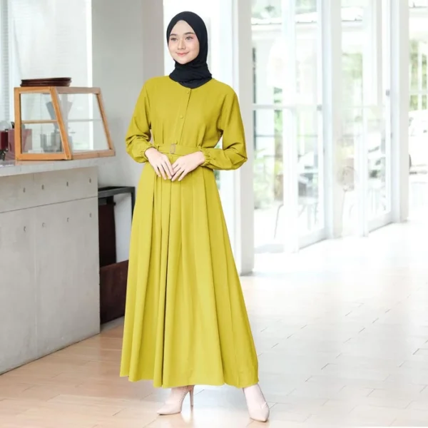 MSR62 CLOTHING - Gamis Monna Dress Sandira Belt Busui Friendly Syar'i Muslimah - Image 4