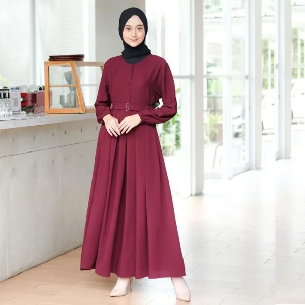 MSR62 CLOTHING - Gamis Monna Dress Sandira Belt Busui Friendly Syar'i Muslimah - Image 6