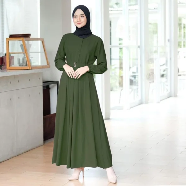 MSR62 CLOTHING - Gamis Monna Dress Sandira Belt Busui Friendly Syar'i Muslimah - Image 8