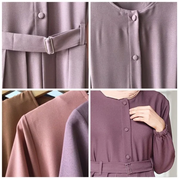 MSR62 CLOTHING - Gamis Monna Dress Sandira Belt Busui Friendly Syar'i Muslimah - Image 9