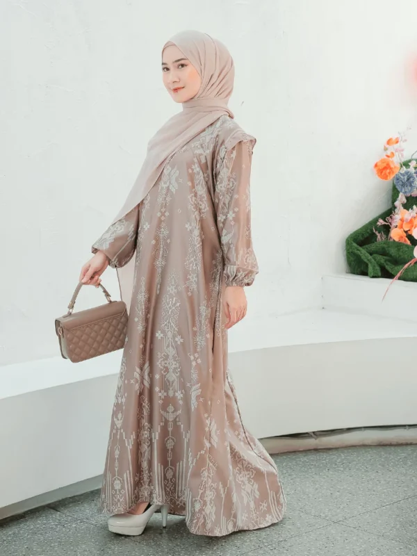 Gamis Dress Terbaru 2024 Busui Size S - 3XL Jumbo Printing SHIRINZEIN Thalia - Image 5
