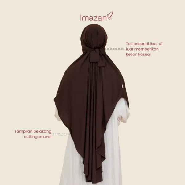 IMAZAN Hijab French Khimar Instan Syari Jumbo Jersey 4 in 1 Bisa Cadar Saida Series Umroh - Image 7