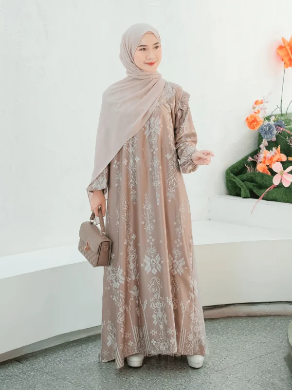 Gamis Dress Terbaru 2024 Busui Size S - 3XL Jumbo Printing SHIRINZEIN Thalia - Image 9