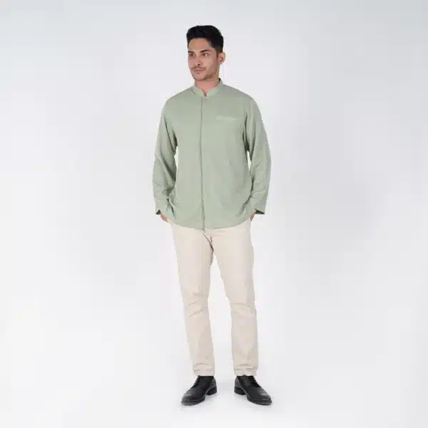 BENHILL Kemeja Koko Pria "Tenun Sultan" Dobby Panjang New Color - Image 4