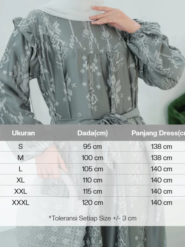 Gamis Dress Terbaru 2024 Busui Size S - 3XL Jumbo Printing SHIRINZEIN Thalia - Image 10
