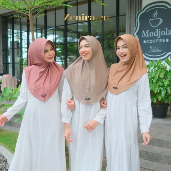 Zenira Official | Jilbab Instan Jersey Hijab Bergo Alisha Up To Jumbo