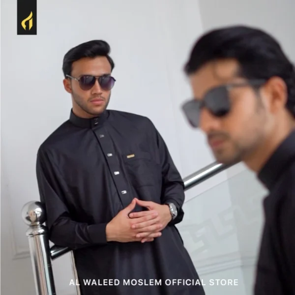 Al waleed moslem Jubah Exclusive Habsyah Lengan Panjang Hitam - Image 6